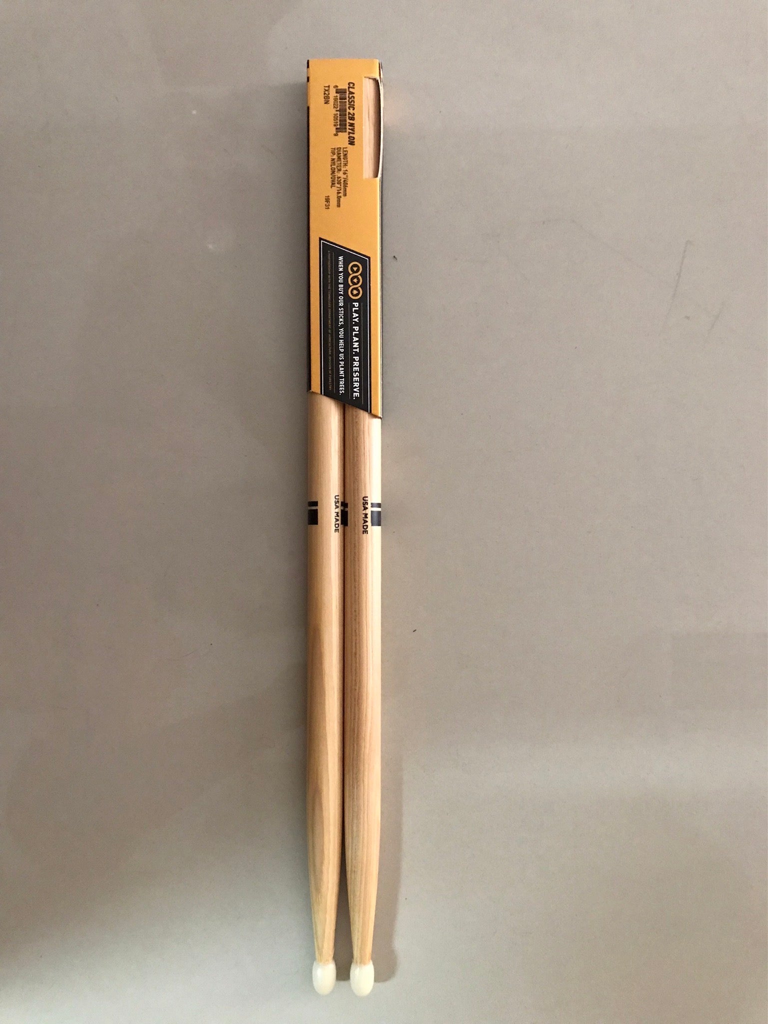 ProMark TX2BN Hickory 2B Nylon Tip Drumsticks